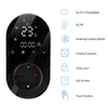 A digital thermostat plug with its features listed on the right side. Náhled obrázku produktu