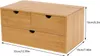 Organizer na biurko z 3 szufladami bambusowy 33x19x16cm Podgląd zdjęcia produktu 2