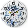 Wanduhr - Rund - Glasuhr - Mode Design Eule Aquarell - Produktbild-Vorschau 1