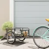 vidaXL Przyczepka rowerowa 130x73x48,5 cm stalowa czarna Podgląd zdjęcia produktu 2