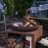 Esschert Feuerschale mit Holzlagerung 80 cm Rust Produktbild-Vorschau 3