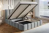 A bed with its storage compartment open, showing the mattress base and the storage space underneath. Náhled obrázku produktu
