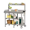 Gärtnertisch 112x43x120 cm Pflanztisch mit Schubladen  | Produktbild-Vorschau 2