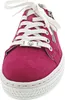 A close-up, front-facing view of a pink sneaker with white laces and a white sole. Voir les images du produit
