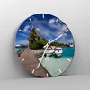 Wanduhr - Rund - Glasuhr - Maledische Insel Archipel Ozean Produktbild-Vorschau 4