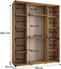 MEBLE KRYSPOL Davos 9 Schrank, drei Türen - 235,2x200x45 cm Produktbild-Vorschau 4