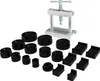 A watch repair tool set with a press and various dies is laid out on a white background. Náhled obrázku produktu