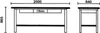 Beta Werkbank 2000x640x865mm Orange mit 3 Schubladen, 800 Produktbild-Vorschau 1
