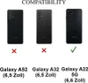 Three smartphones are shown with compatibility indicators. Produktbild-Vorschau
