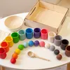 Drewniane zabawki Montessori – piłeczki w kubeczkach, 4 cm Podgląd zdjęcia produktu 10