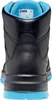 The back view of a black work boot with blue accents. Anteprima dell’immagine prodotto