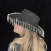 Teile/satz Glänzende Strass Quaste Cowgirl Cowboy Jazz Hut Produktbild-Vorschau 4