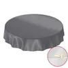 Tischdecke Wachstuch PVC abwaschbar Einfarbig Anthrazit Produktbild-Vorschau 2