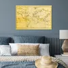 MuchoWow® Poster Weltkarte - Vintage - Gelb 60x40 cm - Produktbild-Vorschau 4