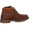 A side view of a brown leather boot. Produktbild-Vorschau