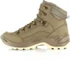 A side view of a tan hiking boot against a white background. Produktbild-Vorschau
