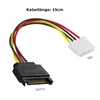 K29 SATA Stecker auf Molex 4-pin Buchse Adapter Kabel 15cm Produktbild-Vorschau 4