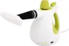 A white and green handheld steam cleaner with a brush attachment. Náhľad obrázku produktu