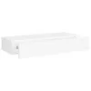 vidaXL Wandregal mit Schublade Weiß 60x23,5x10 cm MDF -  Produktbild-Vorschau 7
