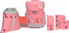 A set of pink school bags and accessories arranged on a white background. Voir les images du produit
