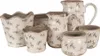 A collection of ceramic pots and a pitcher with a floral pattern. Produktbild-Vorschau