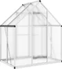 vidaXL Szklarnia z ramą fundamentową srebrna 169x114x195 cm Podgląd zdjęcia produktu 1