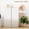 HOMCOM Schuhschrank mit 2 Hochglanz Türen Schuhregal mit 6 Produktbild-Vorschau 7