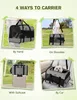 PECUTE Hundetasche Faltbar Hundebox Auto Atmungsaktiv Grau Produktbild-Vorschau 8
