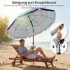 Outsunny Sonnenschirm Strand Ø198 cm UV30+ Strandschirm mit Produktbild-Vorschau 5