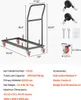 A product image showing a chair dolly with dimensions and accessories listed. Produktbild-Vorschau