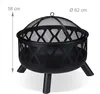 Relaxdays Feuerschale mit Funkenschutz, Ø 62 cm, mit Produktbild-Vorschau 5