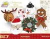 A collection of Cobi Christmas tree decorations including a reindeer, snowman, Santa Claus, candy cane, wreath, and gingerbread man. Voir les images du produit