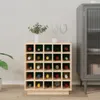 vidaXL Stojan na víno 55,5x34x61 cm Masívne borovicové Náhľad obrázku produktu 3