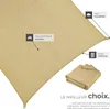 Voile d’ombrage SUNNY - 3 x 5 m, sable Voir les images du produit 5