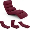 A burgundy floor chair in multiple folded positions, shown against a white background. Podgląd zdjęcia produktu