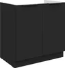 Küchen Spülenunterschrank 80 cm SIENA Schwarz Küche Produktbild-Vorschau 1