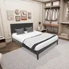TRMLBE Postelový rám 160x200 cm Postel pro hosty Kovová Náhled obrázku produktu 1