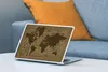 MuchoWow® Laptop Aufkleber Sticker Cover Weltkarte - Braun Produktbild-Vorschau 4