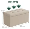 Relaxdays Sitzbank, Stauraum, Stoff, faltbar, gepolstert, Produktbild-Vorschau 4