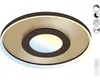A modern LED ceiling light with a circular design, featuring multiple rings and a remote control. Produktbild-Vorschau