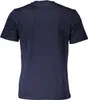 Herren Kurzarm T-Shirt Blau mit Druck und Produktbild-Vorschau 2