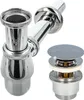 A chrome siphon and pop-up drain assembly for a sink. Produktbild-Vorschau