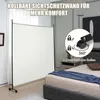 COSTWAY 184 x 184cm Raumteiler auf Rollen, Paravent mit Produktbild-Vorschau 5