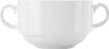 A white soup bowl with two handles on a white background. Anteprima dell’immagine prodotto