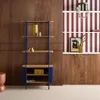 sweeek - Bücherregal mit gewölbtem Metall und Holzdekor, 6 Produktbild-Vorschau 7