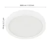 A white, round LED ceiling light is shown against a white background, with dimensions indicated by lines and text. Produktbild-Vorschau