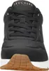 Front view of a black Skechers sneaker. Voir les images du produit
