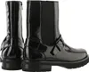 Högl Stiefelette schwarz Lack Biker-Boots 18cm Schafthöhe Produktbild-Vorschau 3