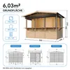Holz Gartenhaus, Marktbude Holz - 263 x 336 cm / 6 m² Produktbild-Vorschau 10
