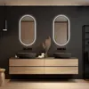 LoXa miroir de salle de bain Vienna 40×80 cm ovale avec Voir les images du produit 2
